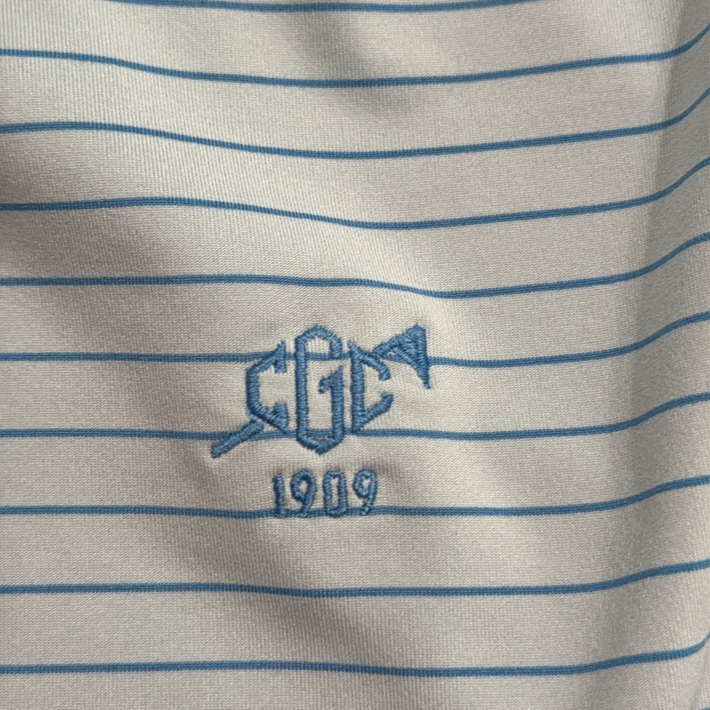 Peter Millar Summer Comfort Blue Striped Golf Polo Shirt Short Sleeve Size‎ XL - Picture 4 of 7